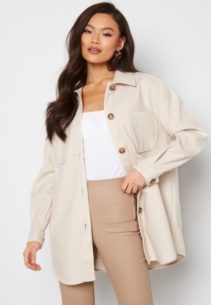VILA Kimmi Shirt Jacket Super Light Natural XXL VILA Kimmi Shirt Jacket Super Light Natural XXL