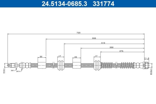 Bremseslange ATE 24.5134-0685.3