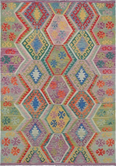 Orientalsk Teppe   Vegi Kelim Hand Woven   200 x 293 cm Størrelse: 200 x 293 cm