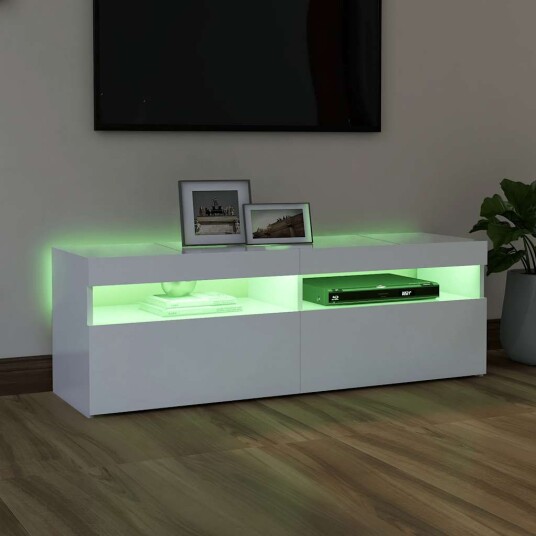 vidaXL TV-benk med LED-lys hvit 120x35x40 cm vidaXL TV-benk med LED-lys hvit 120x35x40 cm
