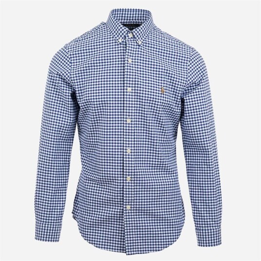 Ralph Lauren Sl Bd Ppc Sp-Long Sleeve-Sport Shirt Bsr Royal/white