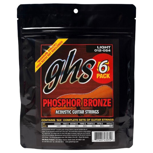 Ghs S325 6-Pack Phosphor Bronze Light (012-054) Light
