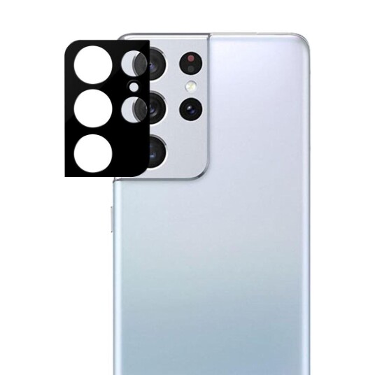 MOCOLO Samsung Galaxy S21 Ultra Beskyttelses Glass til Kameralinse - Sort MOCOLO Samsung Galaxy S21 Ultra Beskyttelses Glass til Kameralinse - Sort