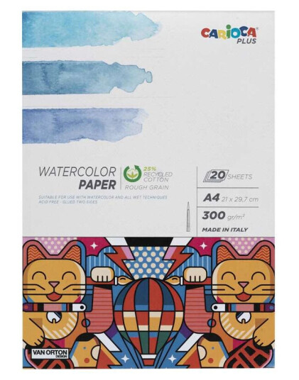 Carioca Plus Watercolor block 300g, A4, 20 pages 809323