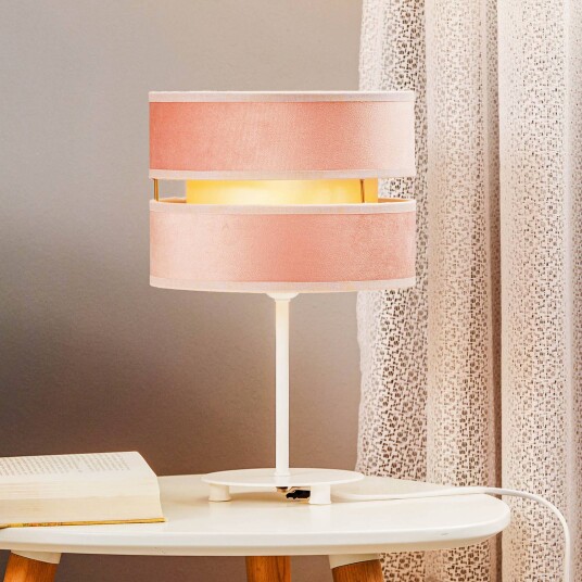 Duolla Bordlampe Golden Duo høyde 30 cm lyserosa/gull