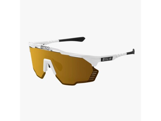 Scicon Aeroshade Kunken sykkelbrille multimirror bronze / white gloss