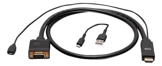 C2G 6ft (1.8m) HDMI to VGA Active Video Adapter Cable - 1080p - video adapter - 1.8 m