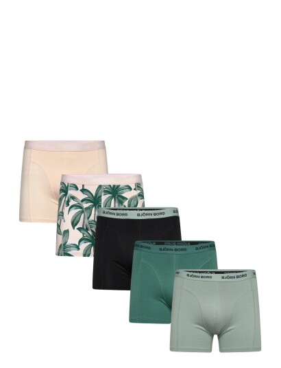 Björn Borg Cotton Stretch Boxer 5P   Green   XL