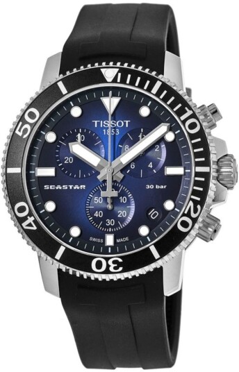 Tissot Herreklokke T120.417.17.041.00 Seastar 1000 Blå/Gummi Ø45.5