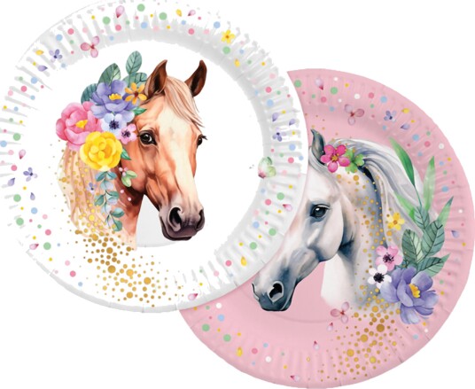 Globos Europe Papptallerkener Hester 8-pakning 7304