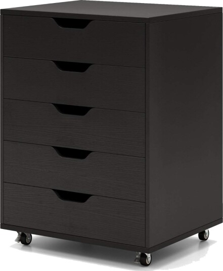 Mobilt arkivskap med 5 skuffer – Sort 49x41x66 cm Mobilt arkivskap med 5 skuffer – Sort 49x41x66 cm