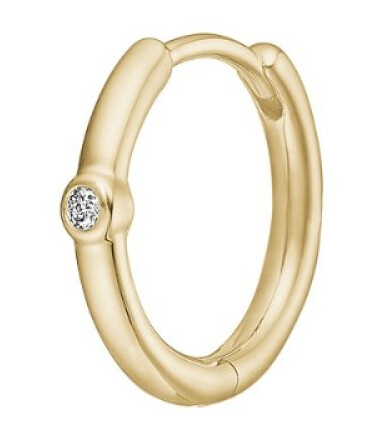 Julie Sandlau Purity Medium Ørering Single 14 kt. Gull 0,03 ct. YG14-HPS132 - Dame - Gold