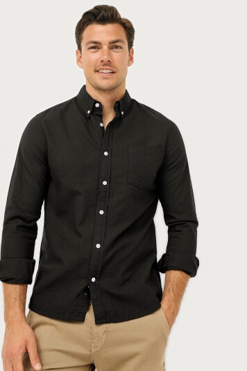 Ellos Collection Skjorte Jake Oxford Svart