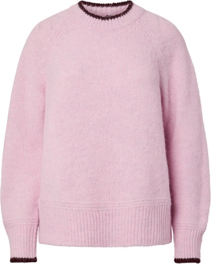 Pieces Pcivy Ls O Neck Contrast Knit Noos Bc ROSEATE SPOONBILL M Pieces Pcivy Ls O Neck Contrast Knit Noos Bc ROSEATE SPOONBILL M