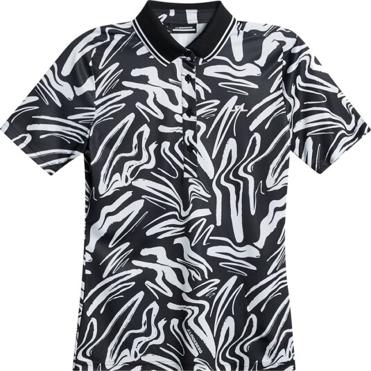 J.Lindeberg Georgia Print Polo Golf pologenser dame Scribble JL White Small