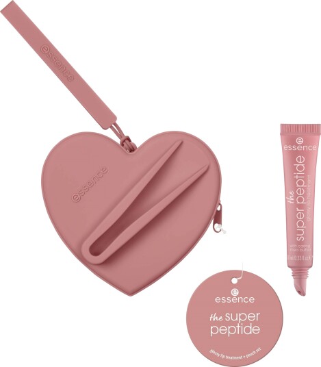 essence The Super Peptide Glossy Lip Treatment + Pouch Set All Toffee"