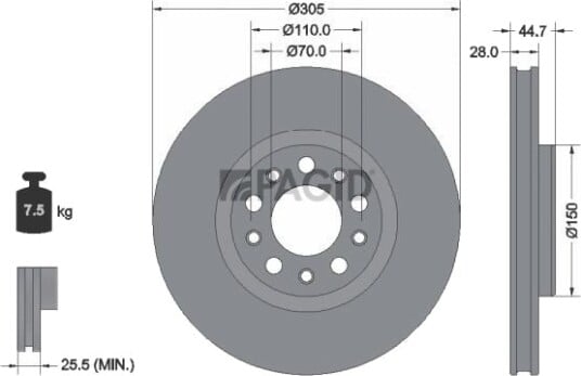 PAGID 56263NHC Bremseskive