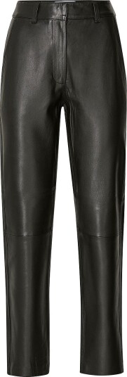 Selected FEMME - Skinnbukser slfMarie MW Leather Pants W - Svart