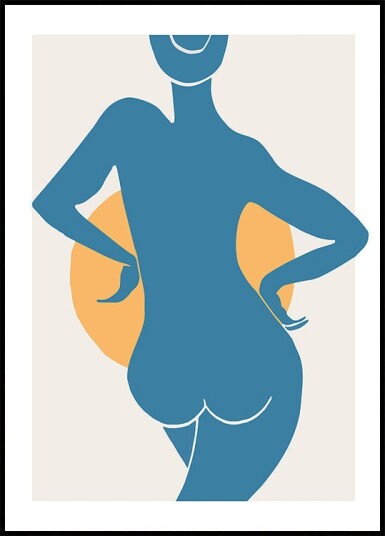Pictufy Studio Ii Blue Woman Plakat Plakat / 21x30cm Pictufy Studio Ii Blue Woman Plakat Plakat / 21x30cm