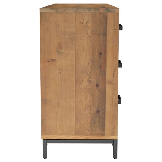 vidaXL Skjenk brun 110x35x70 cm heltre furu
