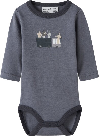 Name It Willit Wool Long Sleeve Body Blå 86 Name It Willit Wool Long Sleeve Body Blå 86