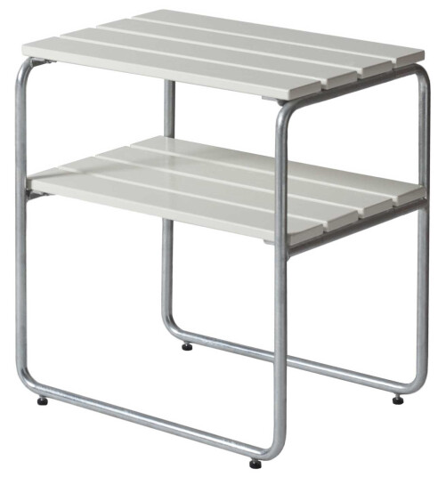 Grythyttan Stålmöbler Sidebord L45 Hvidlakkert eik/galvanisert 45 x 33 cm Hvit