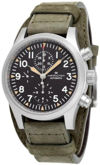 Hamilton Herreklokke H71706830 Khaki Field Sort/Lær Ø44 mm Hamilton Herreklokke H71706830 Khaki Field Sort/Lær Ø44 mm