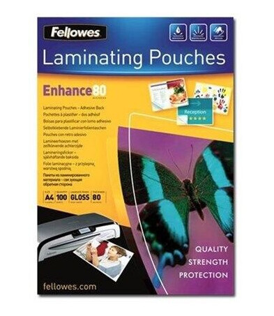 Fellowes Laminating Pouches Enhance 80 micron