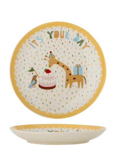 Bloomingville Celebrate Plate   Yellow   Ø 16 CM