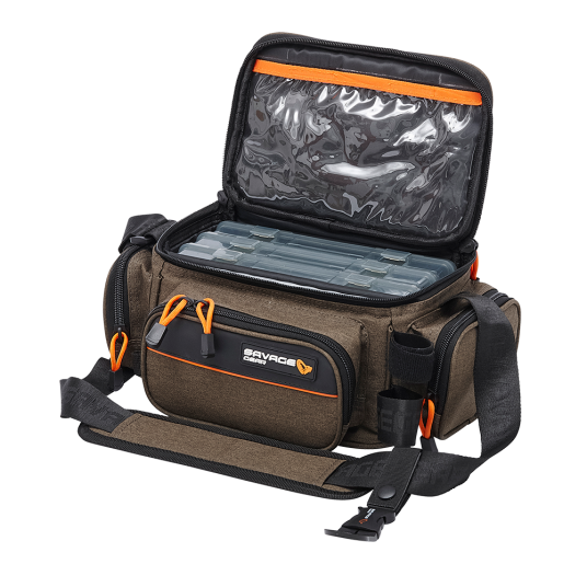 Savage Gear Fiskeväska SG System Box Bag M 3 Boxes 5 Bags 20x40x29 Savage Gear Fiskeväska SG System Box Bag M 3 Boxes 5 Bags 20x40x29