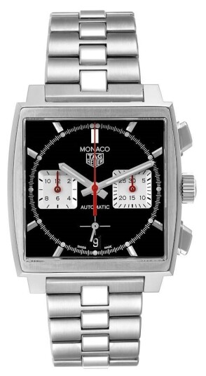 TAG Heuer Herreklokke CBL2113.BA0644 Monaco Sort/Stål TAG Heuer Herreklokke CBL2113.BA0644 Monaco Sort/Stål