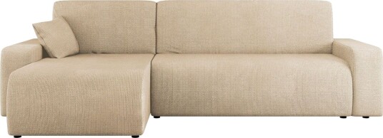 Barile Sovesofa med Sjeselong 3 seter i Plysj Beige