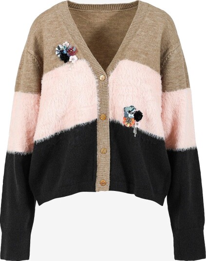 Coster Copenhagen   Kardigan Knit with flower details   Brun
