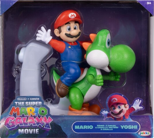Nintendo Super Mario Galaxy Figur Mario på Yoshi med Løpefunksjon 21 cm Nintendo Super Mario Galaxy Figur Mario på Yoshi med Løpefunksjon 21 cm
