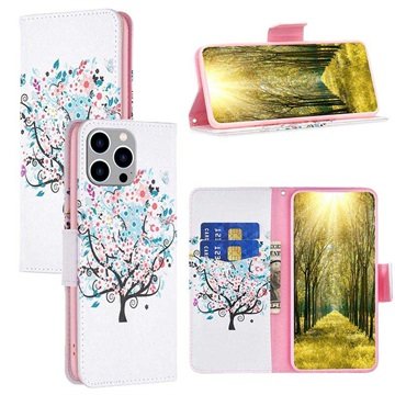 Wonder Series iPhone 14 Pro Max Lommebok-deksel Blomstrende Tre