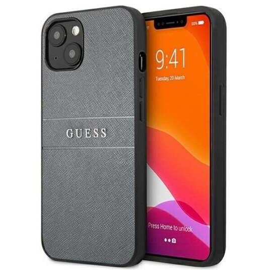 Guess Guhcp13spsasbgr Iphone 13 Mini 5,4" Pilka/Pilka Saffiano Dirželis