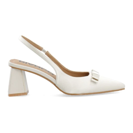 Bianco   Sandaletter biaMaralyn Bow Slingback Satin   Hvit