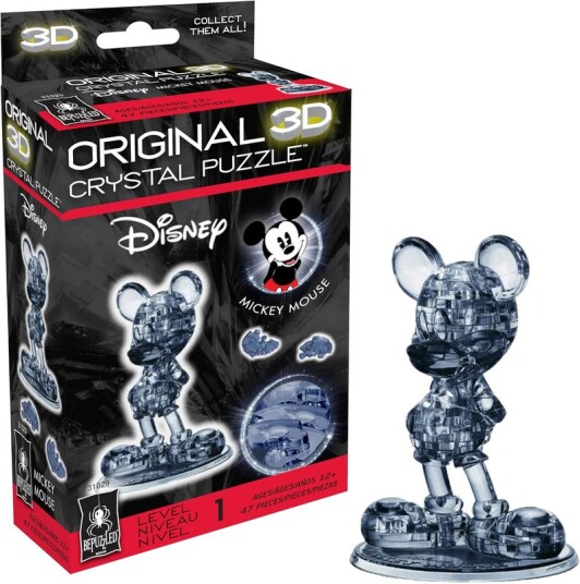 BEPUZZLED Disney Mickey Mouse black 3D Crystal puzzle