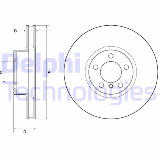 Bremseskive DELPHI BG9141C