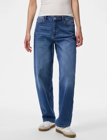 Pieces Pcgrace Mw Barrel Ank Jeans Noos Bc   Blue   30 x 32