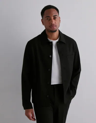 Selected Men Slhreg Robert Overshirt Noos Overshirts Svart