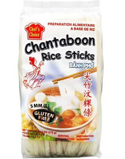 Rice Stick Noodles 5 mm Chef"s Choice 375 gram Thailand