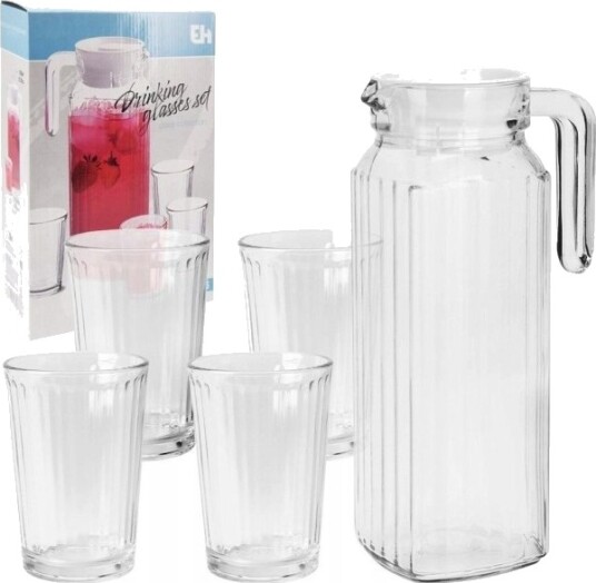 Excellent Houseware Glass Med Lokk 1,1 L / 190 Ml 5 Deler Excellent Houseware Glass Med Lokk 1,1 L / 190 Ml 5 Deler