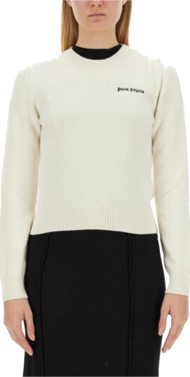 Palm Angels Dame Strikkevarer Beige M, Palm Angels Dame Strikkevarer Beige M,