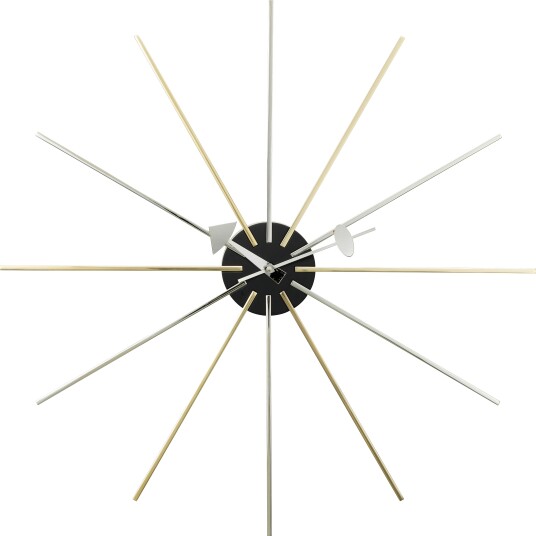 Star Veggklokke Ø61 cm Messing / Krom