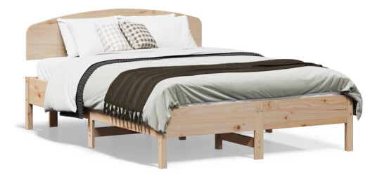 Sengeramme med hodegavl 140x190 cm heltre furu 8721012243347