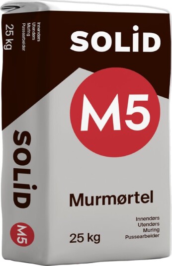 Solid Mørtel M5 Murmørtel 25kg Solid Mørtel M5 Murmørtel 25kg