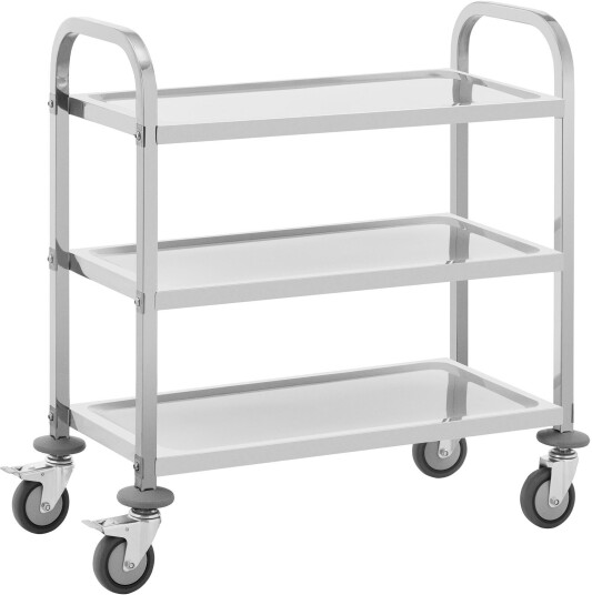 Serveringsvogn - 3 hyller - 69 x 34 x 3 cm - 81 kg - Royal Catering RCSW-111