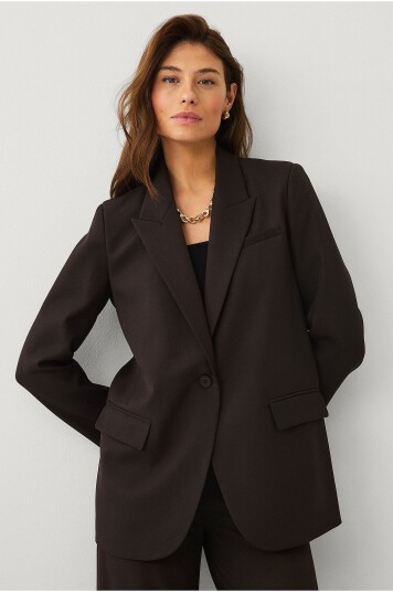 Ellos Collection Overdimensjonert blazer Brun