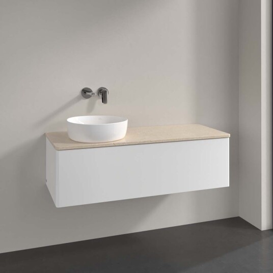 Villeroy & Boch Antao Servantskap med 1 skuff 120x50x36 cm m/lys Hvit Matt/Crème
